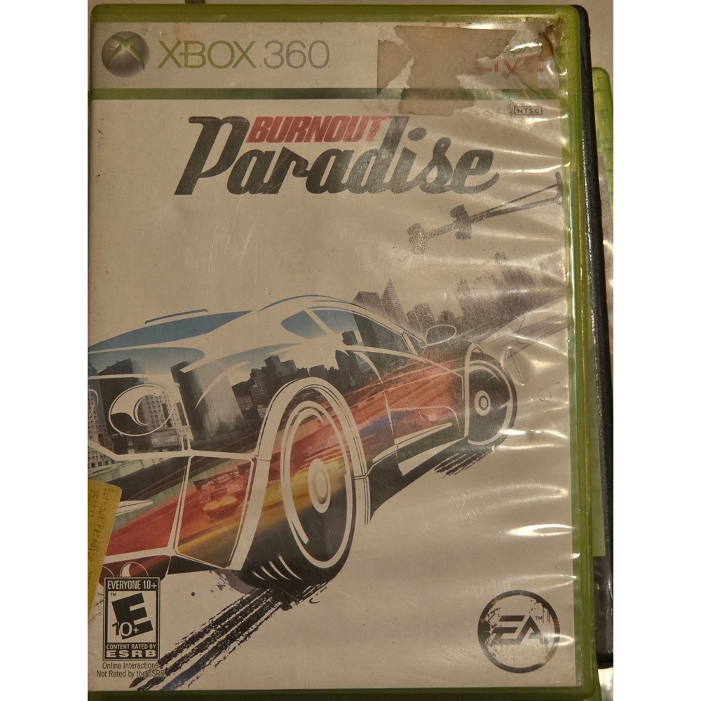 Burnout Paradise Xbox 360 EA Games Racing Video Game with Manual NTSC